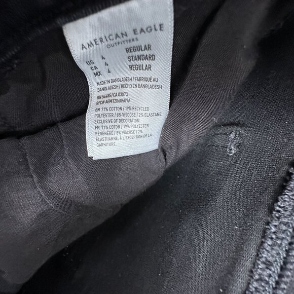 American Eagle Skinny Jeans Women's Size 4R Distressed Next Level Stretch Black - Picture 6 of 12